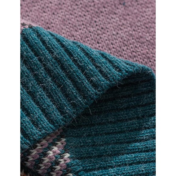 Mens Oversized Dinosaur Knit Sweater Casual Crewneck Long Sleeve Tops - Picture 7 of 8